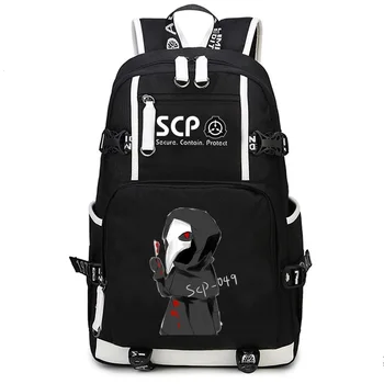 

SCP Secure Contain Protect Cosplay Backpack Capacity School Shoulder Bag Teenager Laptop Travel Rucksack Gift