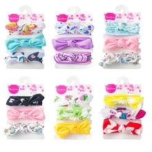 Стиль, детская лента для волос, женская, Meng Po, чистый хлопок, бант, лента для волос, три загрузки, Европа и Америка, лидер продаж, голова для девочек