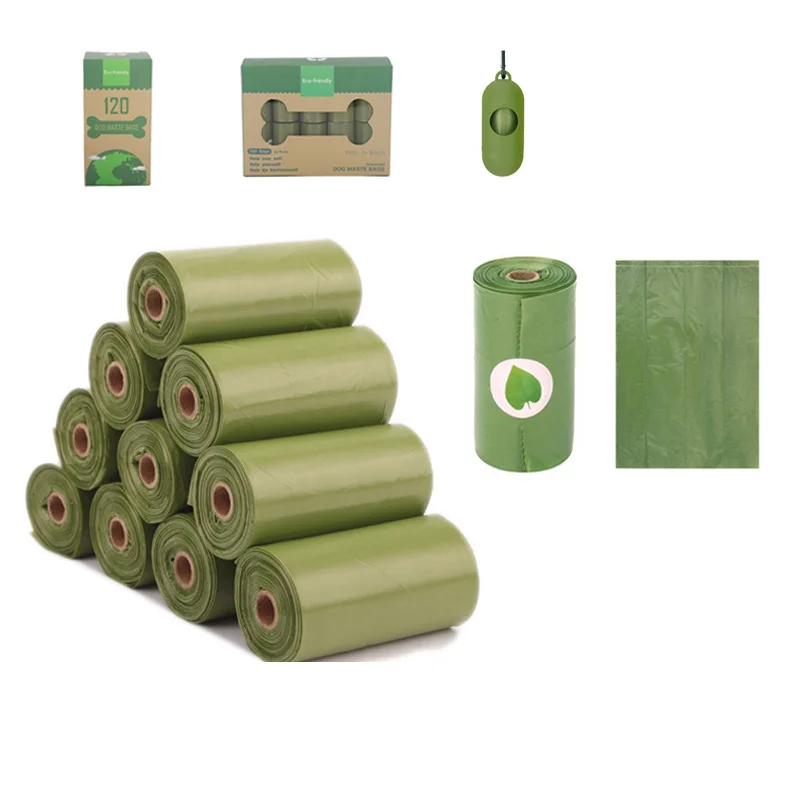 Dispensador de bolsas de caca de perro Degradable, bolsas de basura portátiles para mascotas, luz LED, respetuosas con el medio ambiente, suministros para mascotas, accesorios