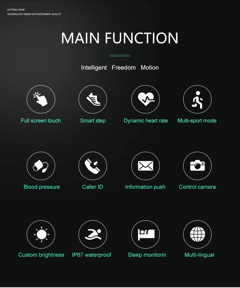 Men Smart Watch Heart Rate Monitor Blood Pressure Sports Fitness Tracker Sleep Monitor Pedometer Touch Screen Smart Bracelet V5