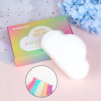 

Natural Bubble Bath Bombs Ball Rainbow Cloud Salt Essential Oil Bathing Ball Bubble Exfoliating Moisturizing Skin Care Props