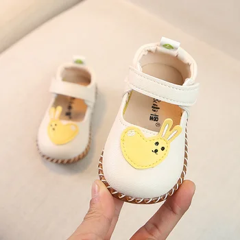 

Toddler Girl Leather Shoes Lovely Bunny Flat Toddler Boys Sneakers soft Shoes New Spring 2019 Infant Single SYJ001