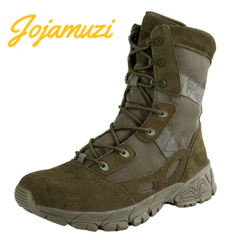 

Men Military Boot Breathable Canvas Ultra light Desert Shoes Mens Combat Tactical Army Hiking Boots Outdoor Sport Shoes hunting