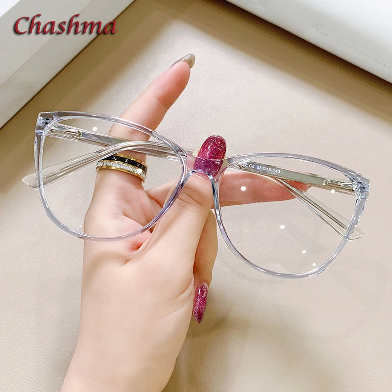 Женские очки кошачий глаз Chashma оправа для солнцезащитных очков TR 90 модные в