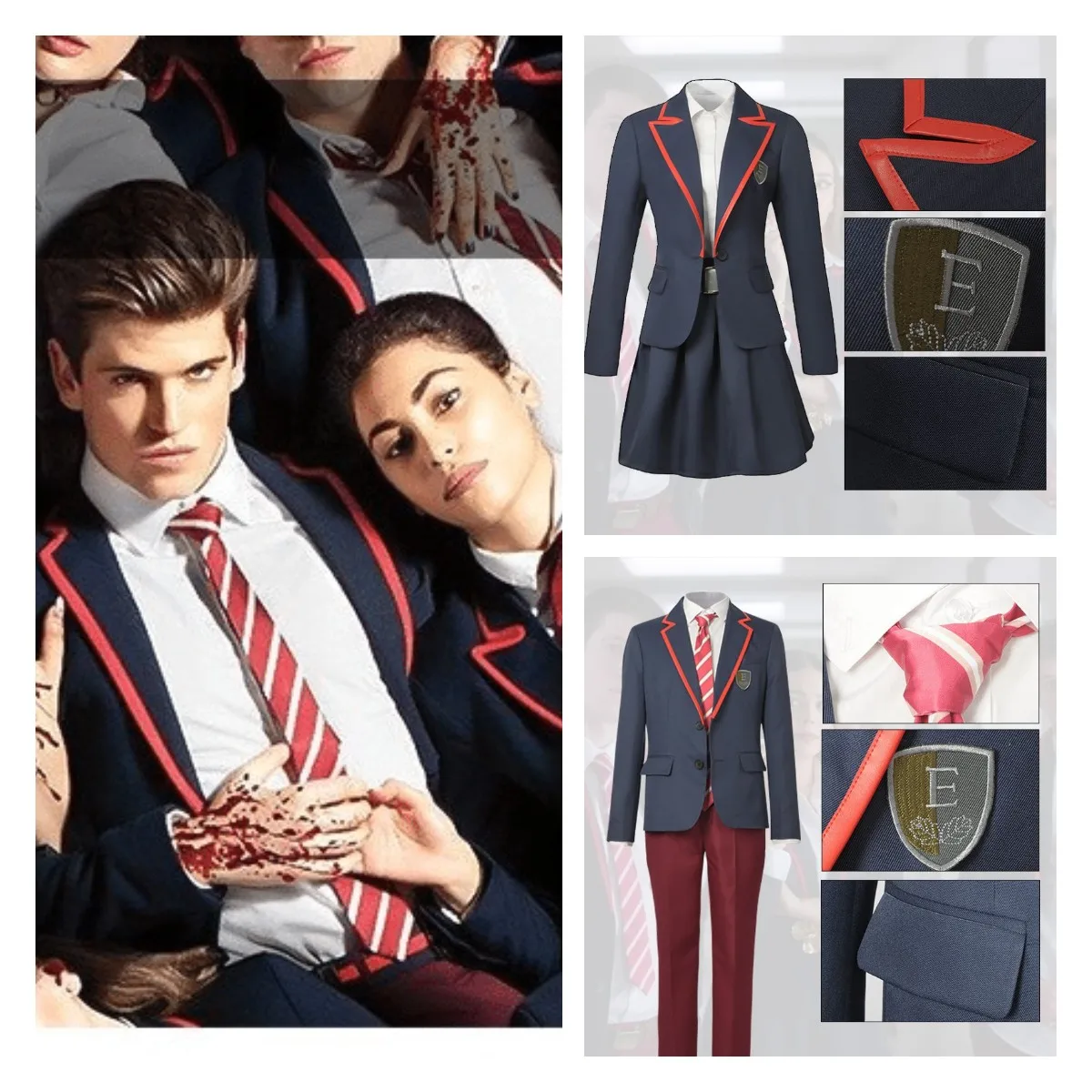Elite school uniform Las Encinas men's British JK campus uniform women