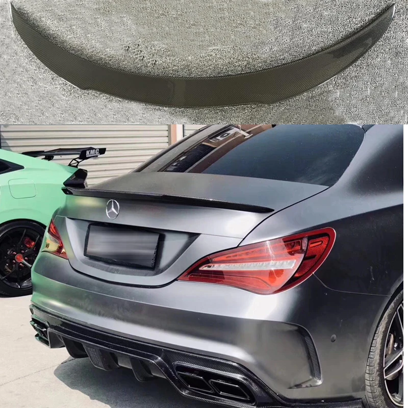 Fur Mercedes Cla W117 Amg Carbon Spoiler Fd Stil Cla Klasse C117 Carbon Fiber Heckspoiler Mit Rote Linie Hinten Stamm Flugel 2013 Up Spoilers Wings Aliexpress