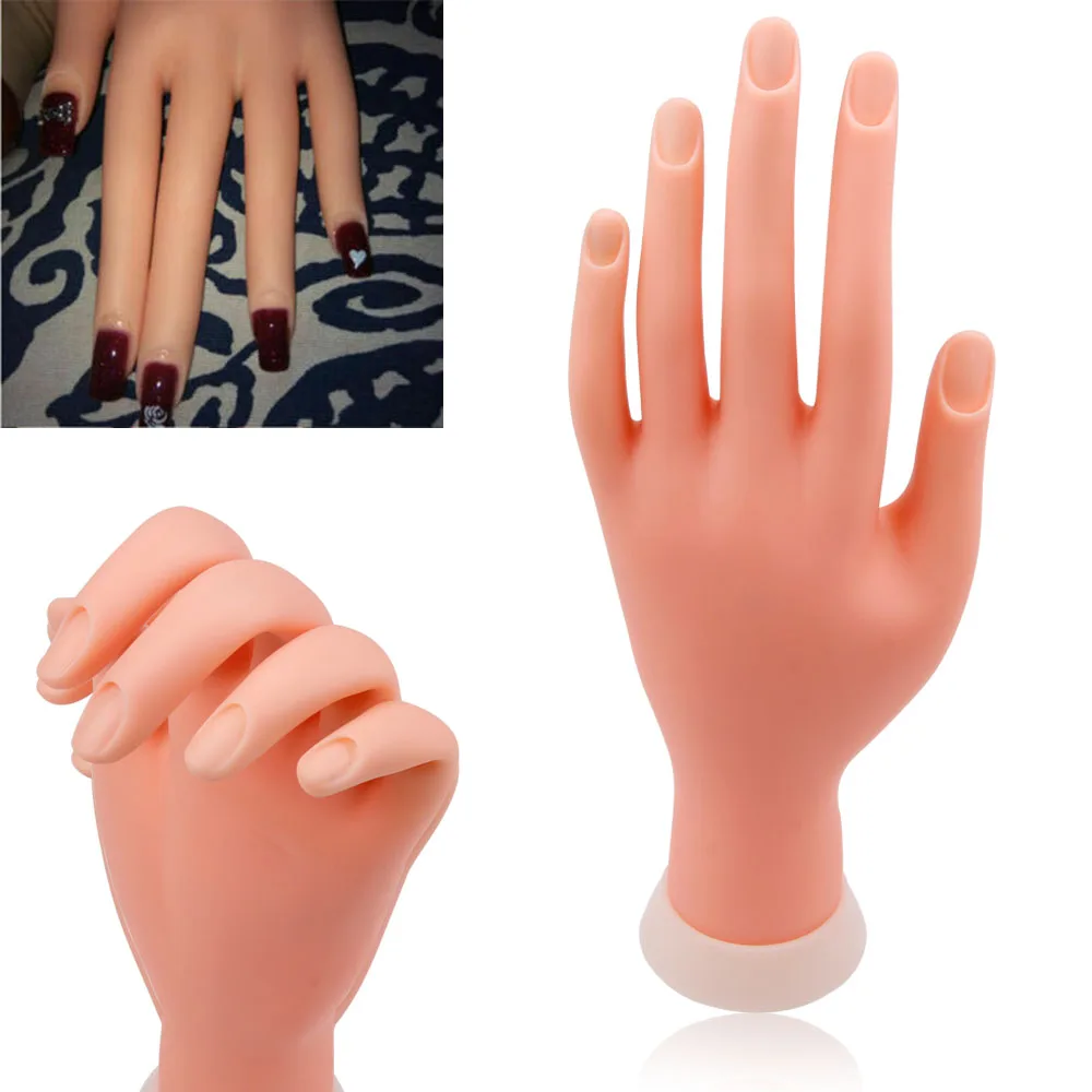 

1Pcs New DIY Practice False Hand Nail Tip Flexible Holder For Training Adjustable Nail Trainer Nail Art Model Hand Manicure Tool