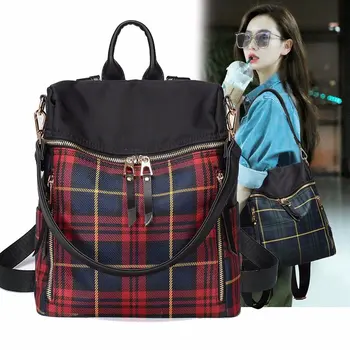 

2020 new women's backpack cute backpack fashion ladies zipper backpack double zipper anti-theft bag