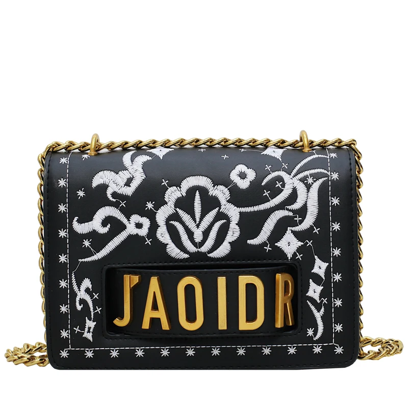 

new bags for women 2019 pu Leather embroidered luxury handbags women bags designer High Quality Shoulder bag Messenger bag