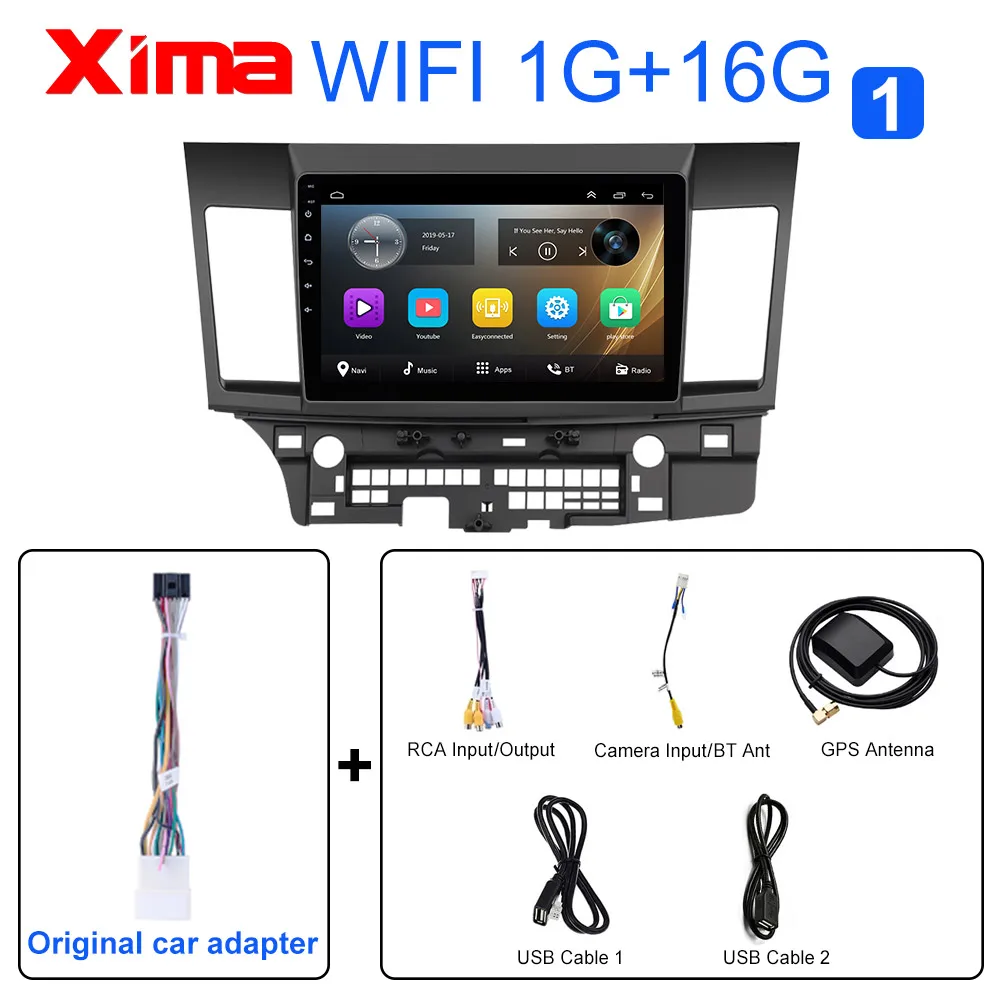 10 Inch 2din Car Android 9.0 Car DVD Player for Mitsubishi Lancer 2008 2009 2010- Car Radio GPS Navigation Multimedia Player - Цвет: RAM 1G YS-1