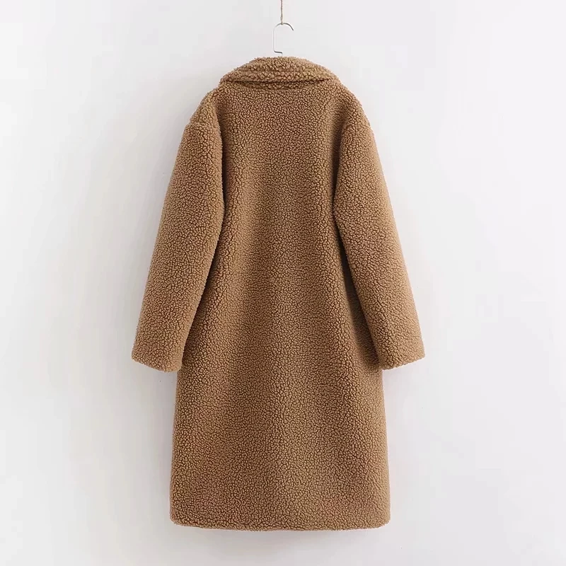 Зимнее пальто из искусственного меха женское толстое теплое плюшевое пальто размера плюс женская куртка из искусственного меха Корейская уличная одежда из овечьей шерсти