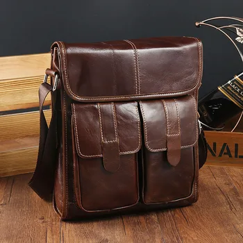 

Men's Single Shoulder Bag Vertical Briefcase Cover Men's Bag Business and Leisure Bag