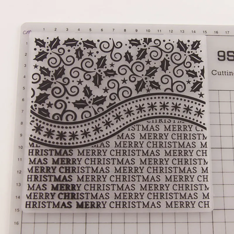6" DIY Plastic Embossing Folders with Clear Stamp and Cutting Die Cuts Scrapbooking Embossed Stamping Template Card Making Set