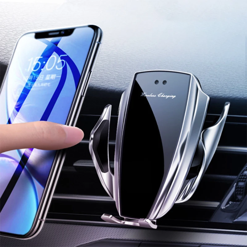 QI автомобильное беспроводное зарядное устройство инфракрасный датчик держатель для iphone 11 X XS 10 Вт Быстрая зарядка автомобильный телефон Поддержка QI индукционное зарядное устройство крепление