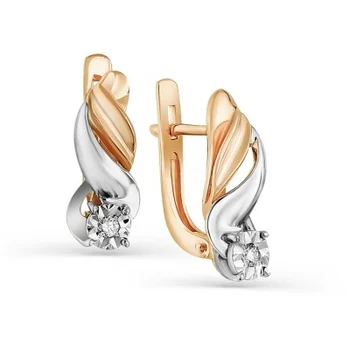 

Master brilliant earrings with 2 diamonds in red gold