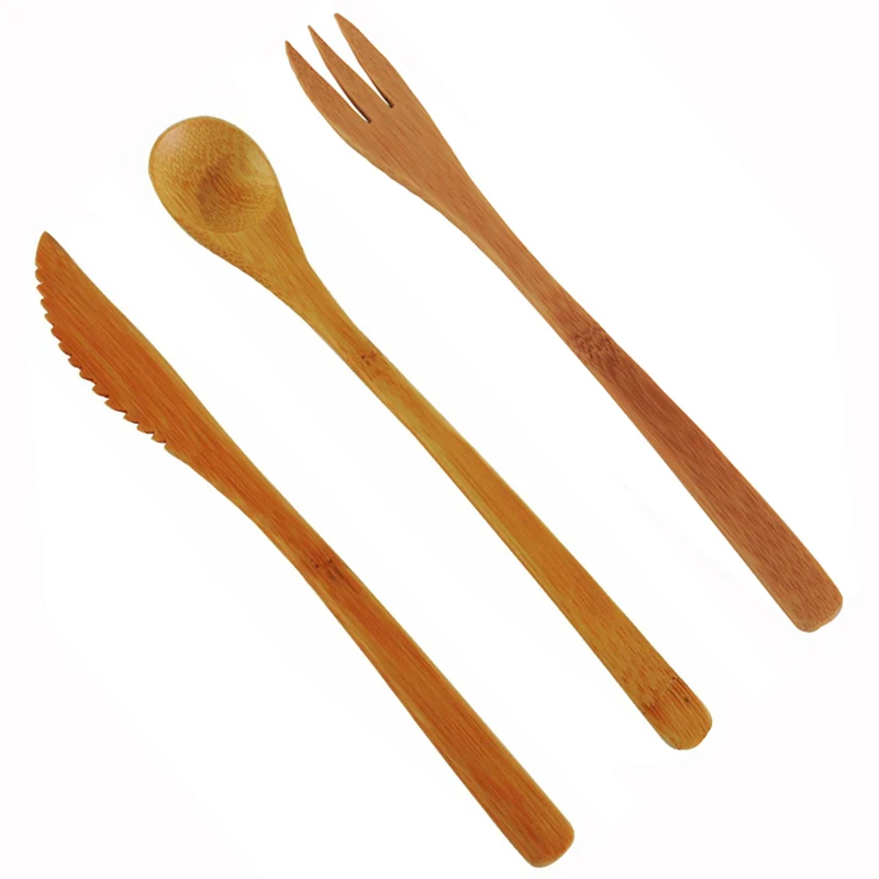 

10 Pieces x Home Party Wedding Restaurant Supplies Reusable Tableware 190mm Bamboo Cutlery