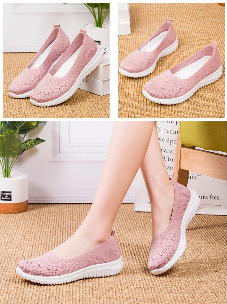 2021 new old Beijing cloth shoes women's foreign trade flat-bottomed flying shoes women and elderly mother shoes