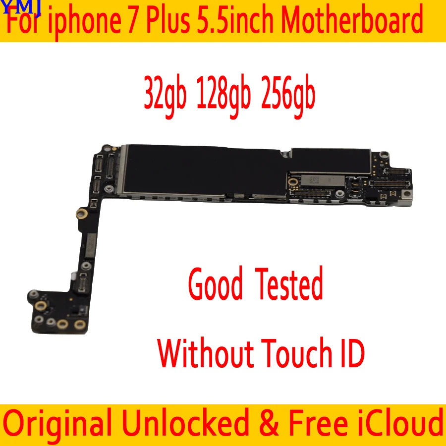 100% оригинальная разблокированная материнская плата для iphone 7 Plus без Touch ID с полным