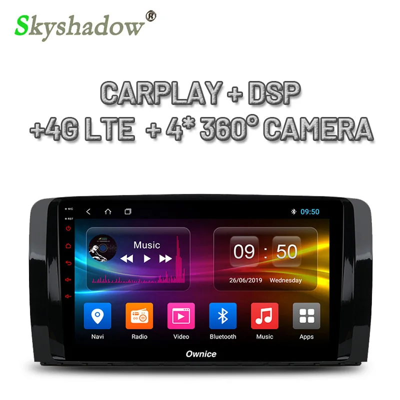 DSP ips панорамная камера Android 9 4G + 64G Автомобильный dvd-плеер gps карта Радио Bluetooth wifi