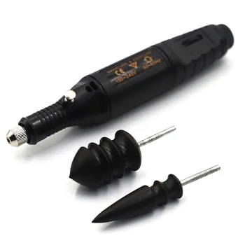 

DIY Electric Polished Round Edge Trimming Leather Tool Slicker Flat/Pointed Head Sandalwood Leathers Craft Tools Tip Burnisher