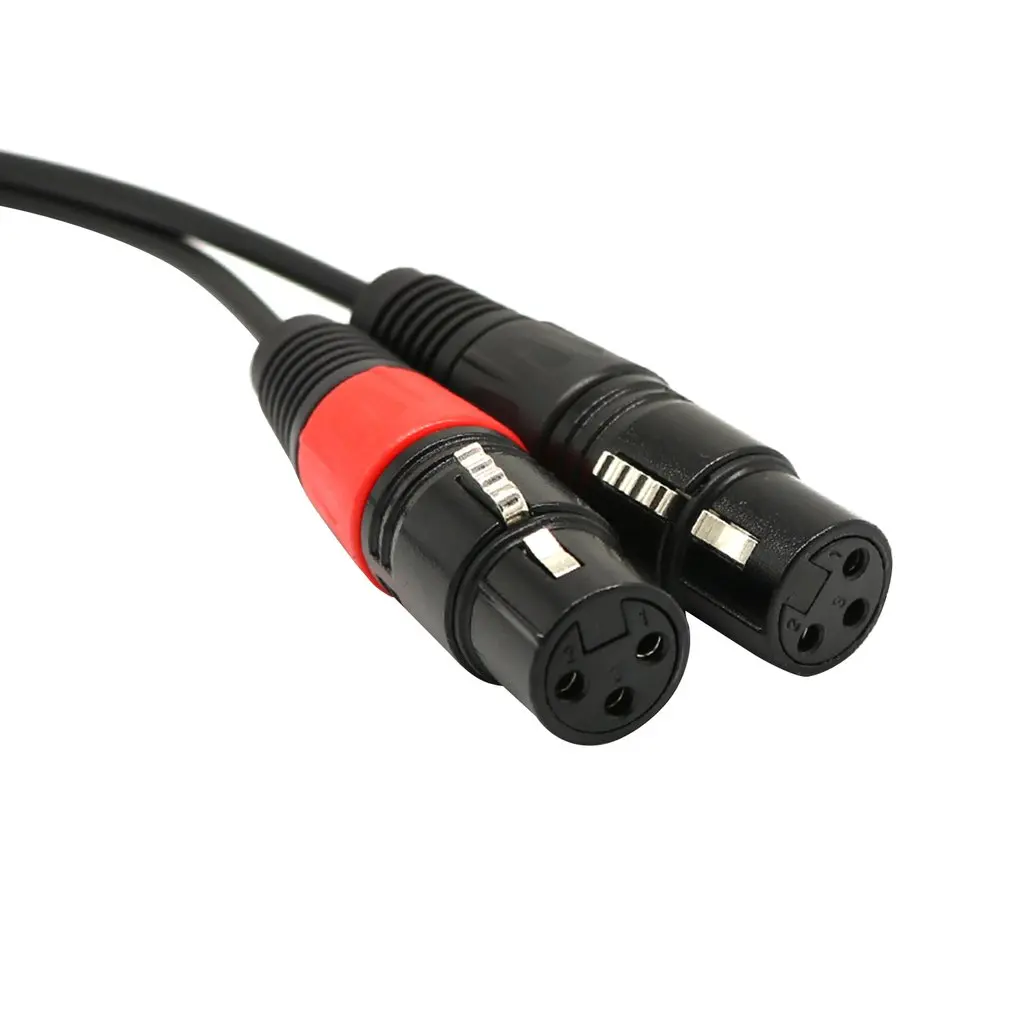 Mini Jack стерео TRS для двойного XLR 3 Pin Женский Межблочный кабель Y сплиттер соединительный кабель, шнур Кабель-адаптер