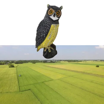 

Bird Scarecrow Fake Owl Decoy Pest Animal Repellent Garden Protectors Scarecrow 49cm High