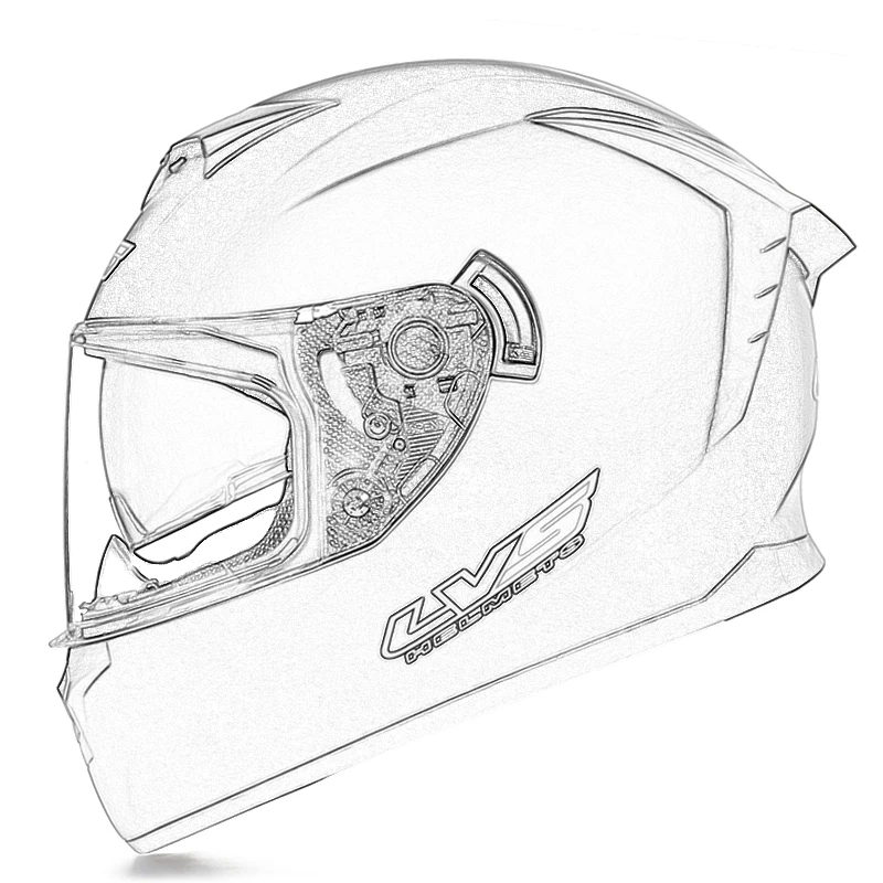 Single continuous line drawing motorbike, racing helmet with • wall  stickers vintage, vector, transportation | myloview.com