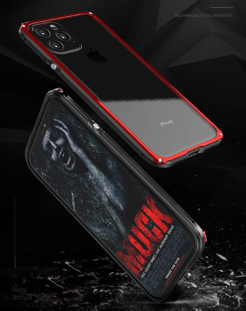 Роскошный металлический корпус чехол для iPhone 11 pro 5,8 алюминиевая рамка 3D защитный чехол для iPhone11 6,1 11 Pro Max бампер чехол