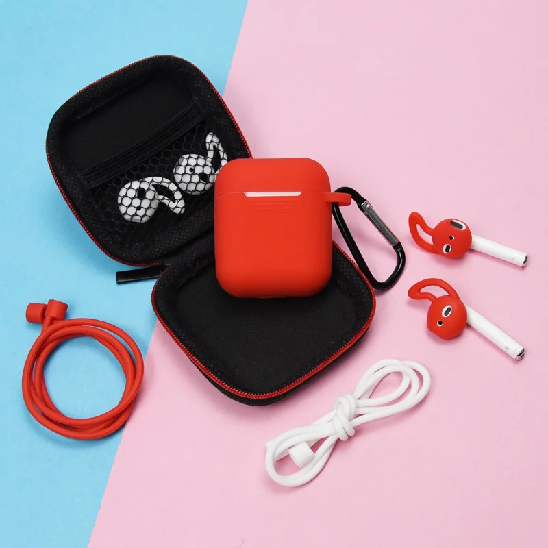 

Dust-proof Protective Cover For Airpods case Charging Box Shockproof Case Cover 8 sets TPU Silicone Box For Airpod