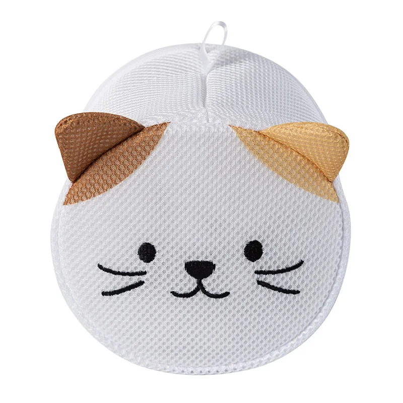 Cartoon Shape Bra Laundry Bag Foldable Washing Machine Bags Cute Cat Lingerie Storage Bag Bra Laundry Basket Underwear Wash Bags 