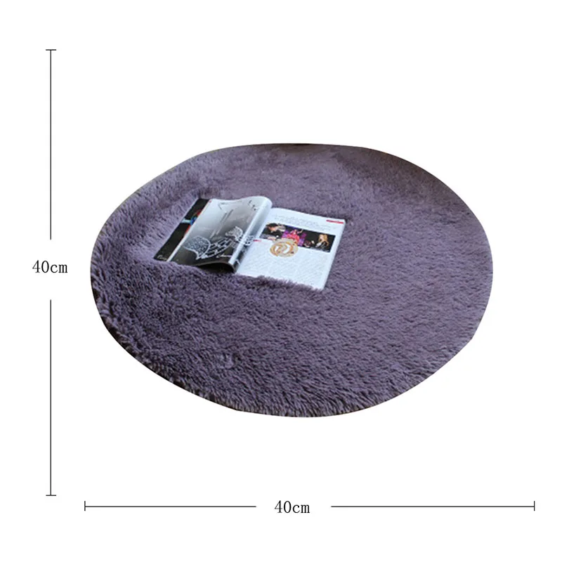 Urijk 1 шт. пушистые круглые ковры для гостиной Декор Искусственный мех ковер для детской комнаты Короткие Плюшевые ковры для спальни мохнатый ковер
