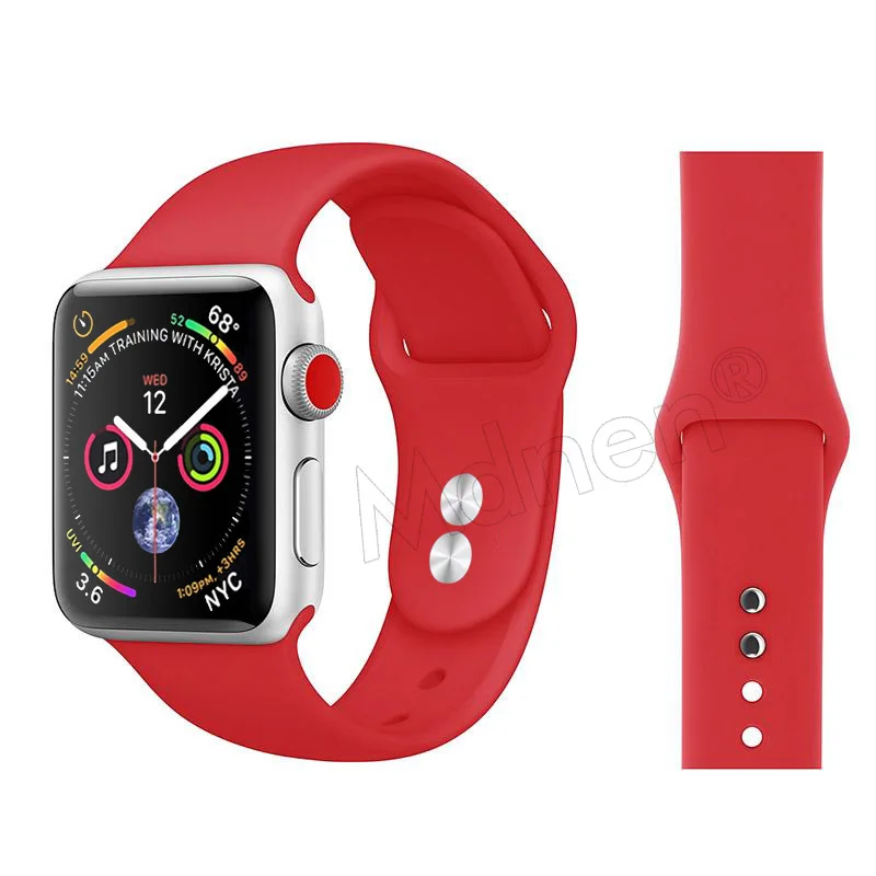 Силиконовый ремешок-петля для Apple Watch 42 мм 38 мм Iwatch 5 4 3 2 1 браслет с магнитной пряжкой