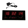 Digital Wall Clock LED Time Calendar Temperature Electric Alarm Clock EU 5