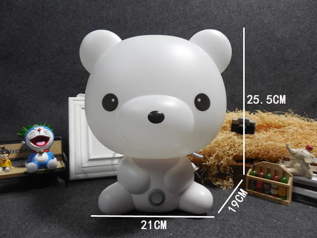 White Bear Современная Ночная лампа, украшение в виде панды/собаки/медведя/кролика из мультфильма, светодиодный детский Ночной светильник, для учебы, рядом с лампой, детский подарок, светильник для гостиной - Испускаемый цвет: White Bear