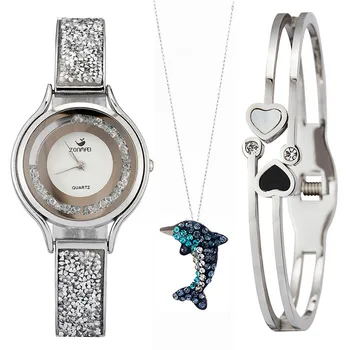 

2019 Luxury Top Brand Ladies Watch Women Temperament Watches Bracelet Set Chain Women Watch Gift For Women