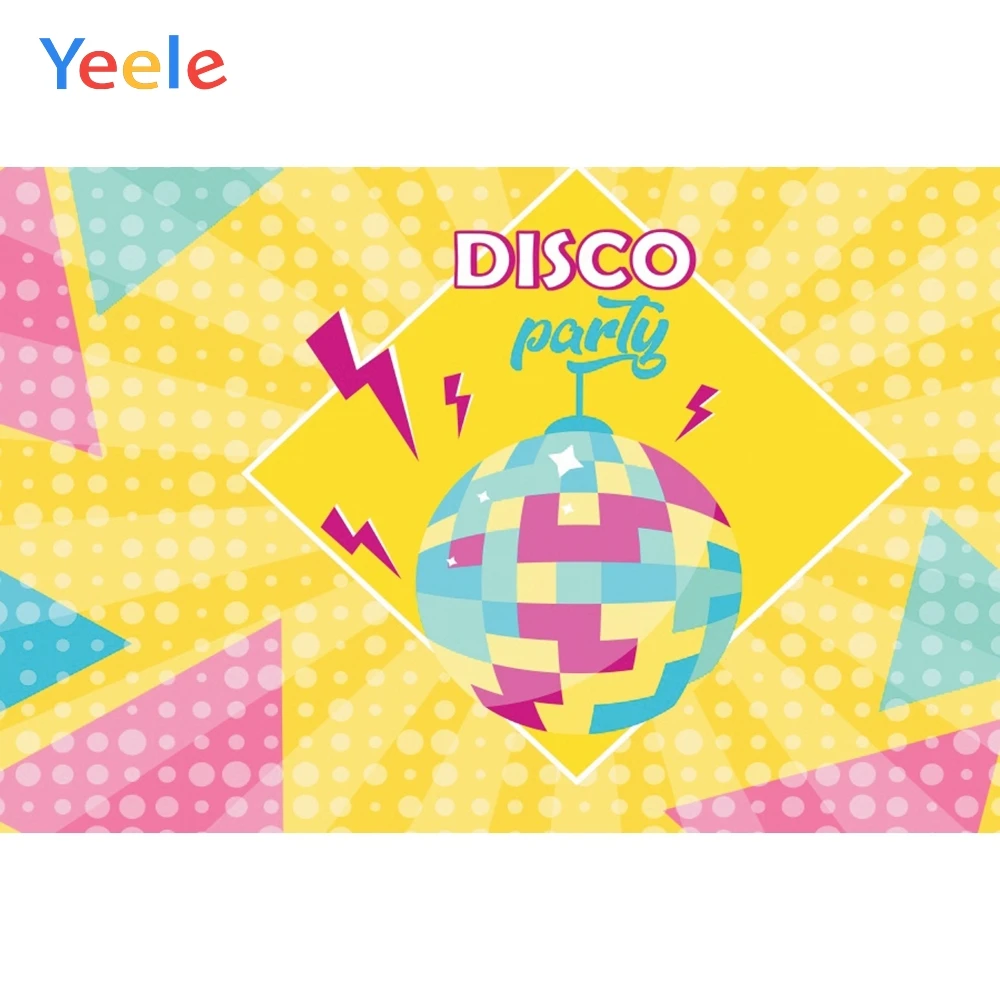 

Disco Dance Party Shining Globe Light Color Photocall Photography Backdrop Personalized Photographic Background For Photo Studio