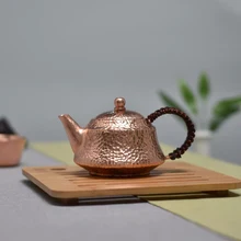 

Handcraft Pure Copper Teapot Tea Kettle Hammer Pattern Kung Fu Tea Drinkware Tableware