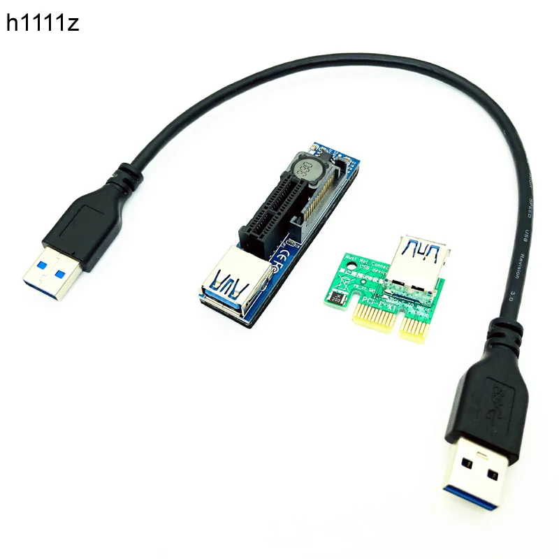 

PCI-E Riser PCI Express 1X Riser Extender Card Adapter 30cm USB3.0 Extension Cable PCIE X1 to X1 Slot Connector for Network Card