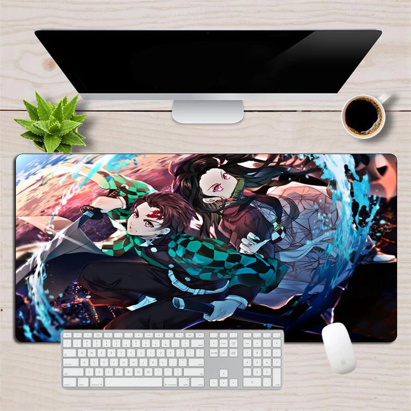 Demon Slayer Anime Game Mouse Pad Mat Large Desk Keyboard Play Mat Gift 70*40cm