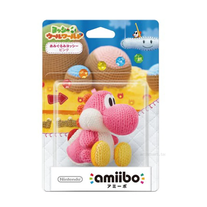 Переключатель Nintendo Amiibo розовая синяя пряжа Yoshi Woolly World серии для WiiU 3DS NS |