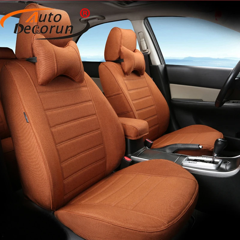 Custom Fit Car Seats Cover Flax Fabric Seat Covers Car Styling For