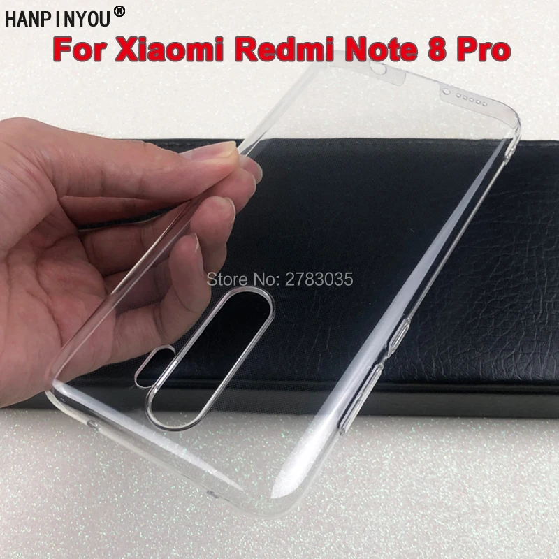 Глянцевый чехол для телефона Xiaomi Redmi Note 8 Pro 6 53 дюйма прозрачный жесткий из