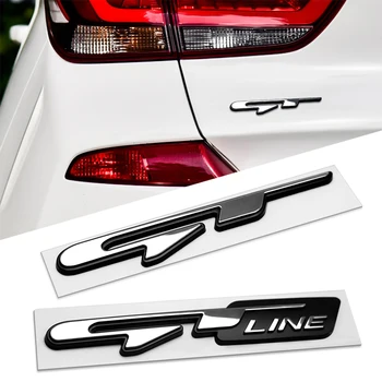 

Car styling 3D GT LINE Emblem Logo Side trunk Tuning Sticker For Kia K9 Forte Ceed Cerato RIO K3 K5 Optima Volkswagen BMW Audi