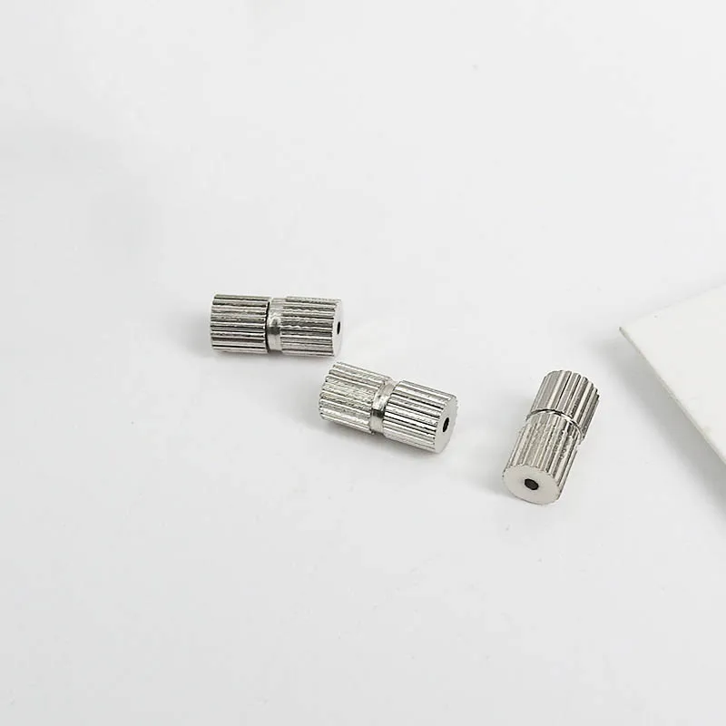

50pcs/lot 7x3mm Screw Clasps Connector Necklace Head Cylinder Rope Cap Buckle Closure for DIy Necklace Bracelet Jewelry Making