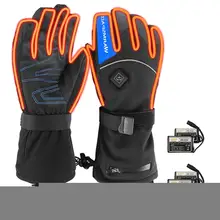 1 пара перчатки с подогревом на батарейках электрические тепловые перчатки унисекс водонепроницаемые зимние Термические перчатки для велоспорта мотоцикла велосипеда