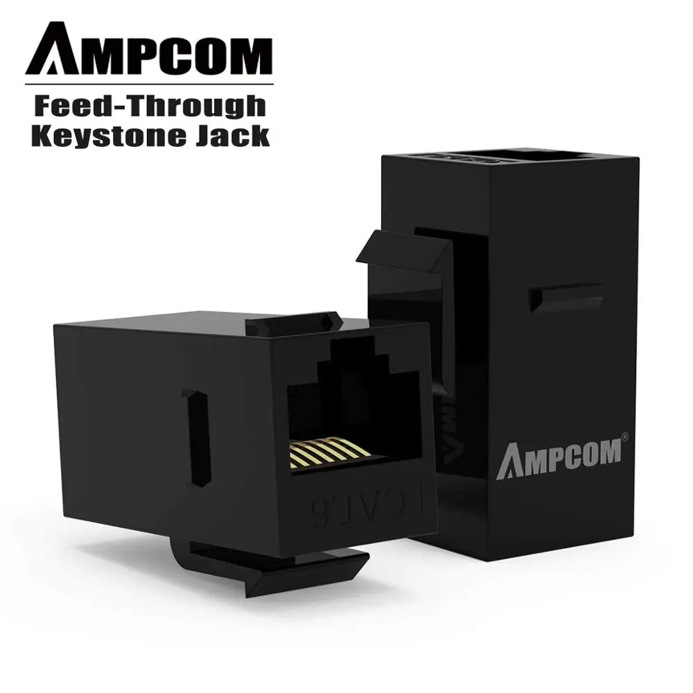 CAT5E/ CAT6 RJ45 встроенный соединитель Keystone Jack AMPCOM Cat.6 прямой модуль адаптер