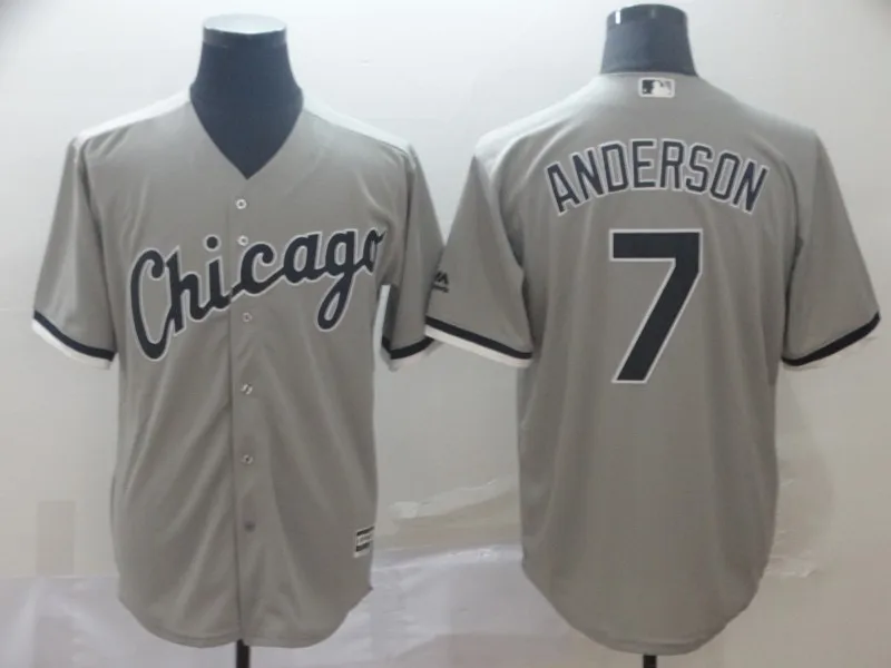 Chicago Все сшитые мужские плеер Yoan Moncada 10 Tim Anderson 7 45 трикотажные изделия - Цвет: AS photo