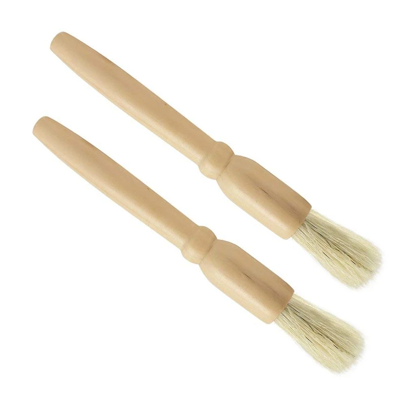 

2 Pcs Coffee Grinder Cleaning Brush Wood Dusting Brush for Espresso Stations and Equipment