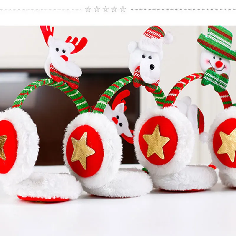 Winter Earmuffs Santa Claus Adults Christmas Gifts Keep Warm Comfort Supplies