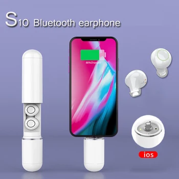 

S10 TWS Bluetooth wireless earphone Handsfree Stereo Wireless Binaural call Bluetooth HeadphoneWaterproof sports Earbuds for ios